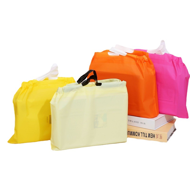 Thickened clothing handbag plastic beam PE frosted packaging bag children's clothing gift bag takeaway bag wholesale logo