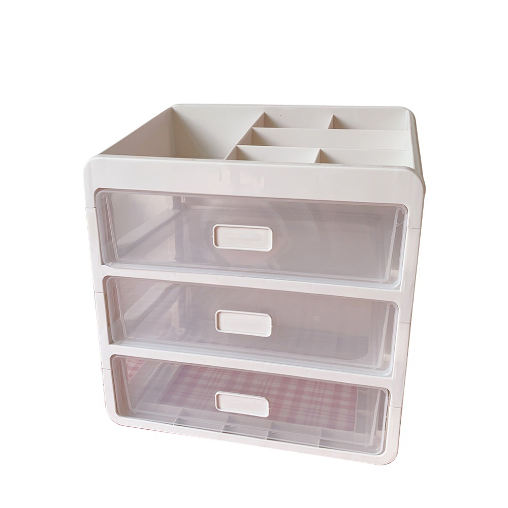 Korean Style Cosmetic Box Desktop Cosmetics Storage Box Drawer-Type Plastic Jewelry Storage Organizer Storage Rack