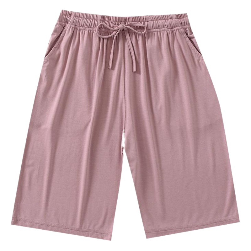 Pajama pants women's shorts summer loose home pants modal thin casual cropped pants stretch high waist plus size Middle pants