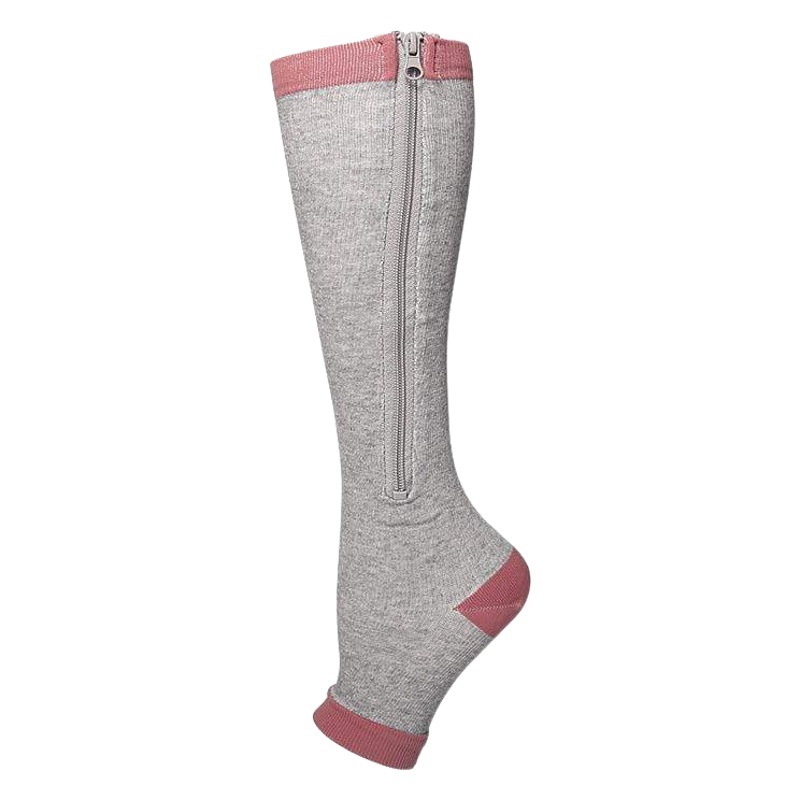 Picture of Cross-Border Elastic Zipper Socks, Open-Toe Sports Compression Socks, Compression Socks, Long Tube Sports Calf Socks