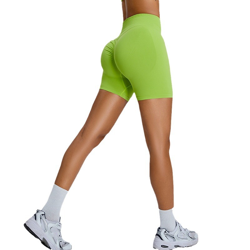 Picture of European and American Seamless Three-point Fitness Shorts Women's High Waist Peach Hip-lifting Sports Shorts Tight Quick-drying Yoga Shorts