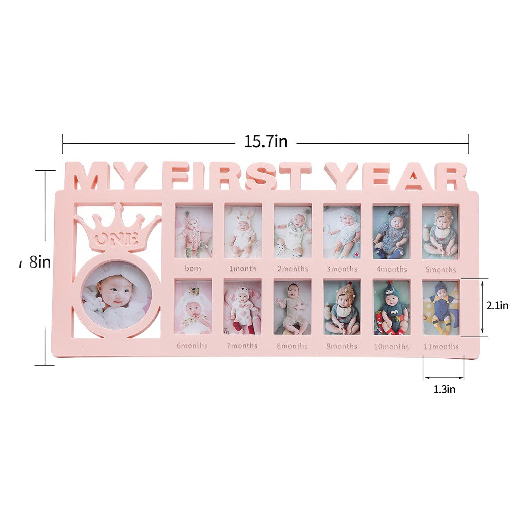 Cross-Border Newborn Baby 12-Month Growth Record Creative Korean Combination Photo Frame Pp Material Growth Photo Frame