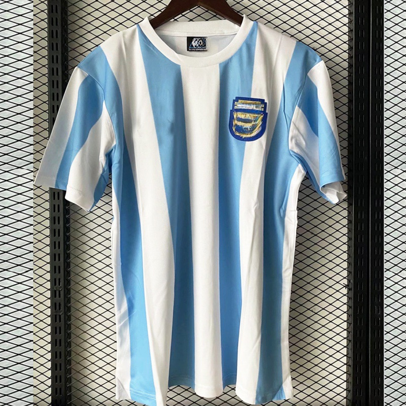 1986 Argentina jersey short sleeve adult football uniform nostalgic match uniform single piece a generation of hair