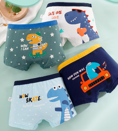 Picture of Children's Underwear Men's Boxer Cotton Big Children's Wholesale Student Shorts Boys a Cartoon Children's Four Corners