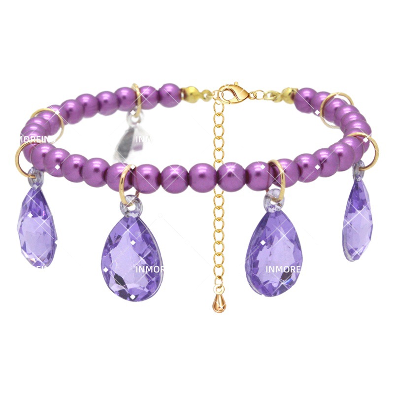 New movie star WISH WISH WISH WISH cartoon Asha anklet same style purple princess anklet anklet foot ornament shiny foot ornament