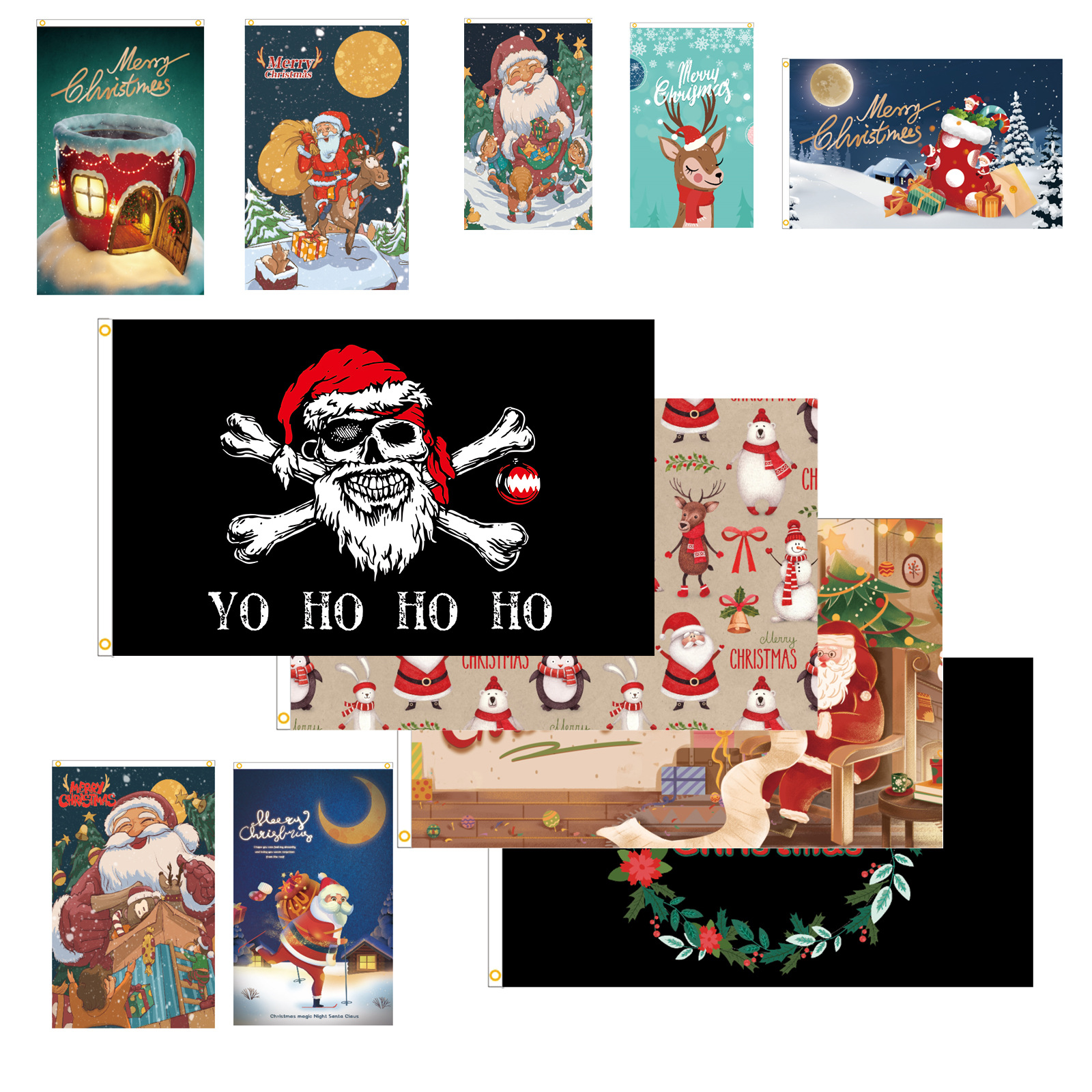 Picture of Amazon foreign trade cross-border flag Christmas indoor and outdoor polyester flag 90*150cm can be set to map