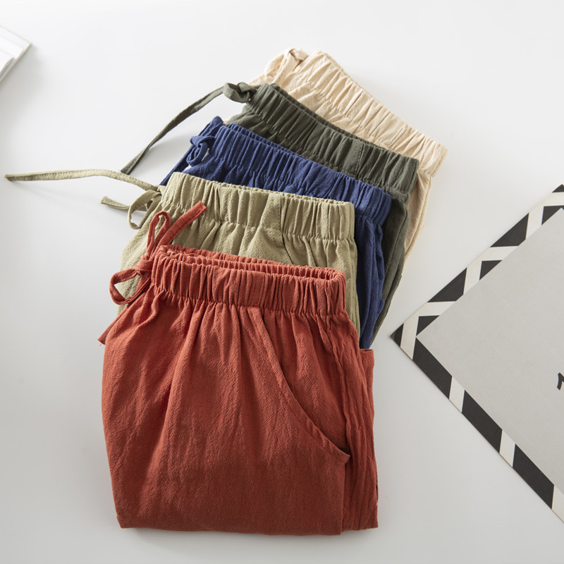 Picture of Cotton and Linen Shorts for Women Summer 2023 New A-Line Outer Wear Wide-Leg Pants Large Size Three-Point Sports Pants Cross-Border Loose Casual Pants