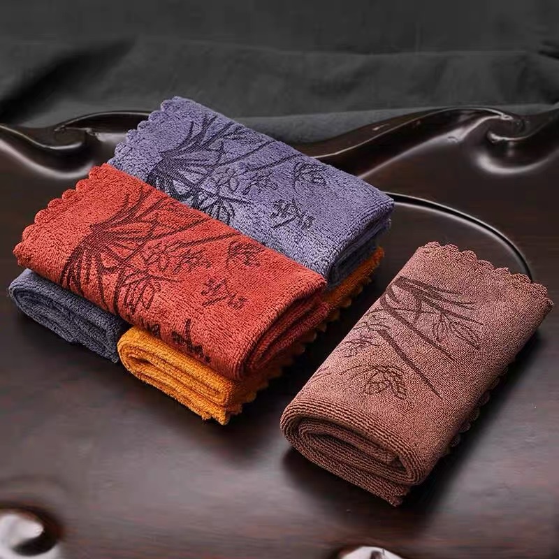 Picture of Tea Towel, Tea Table Rag, Thickeneded, Water-Absorbent, Quick-Drying, Non-Stinky, Microfiber Tea Cloth, Tea Towel Wholesale, Logo Can Be Added