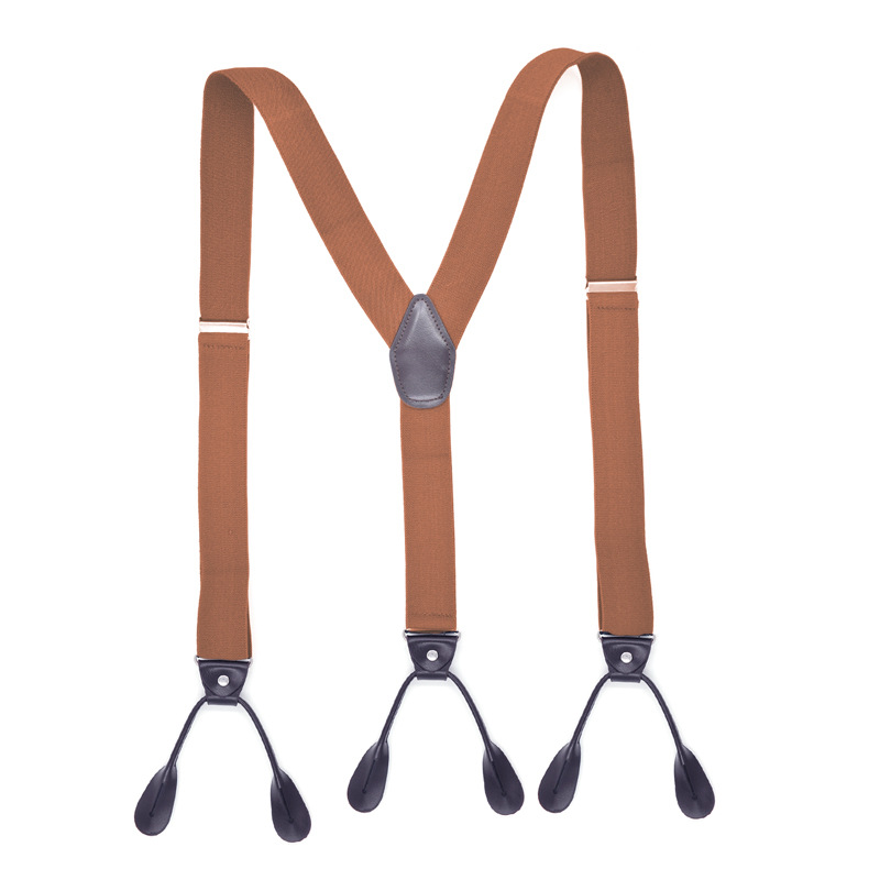 Picture of Cross-border supply adult men's leisure straps Y-shaped 6-clip elastic suspenders spot men suspenders
