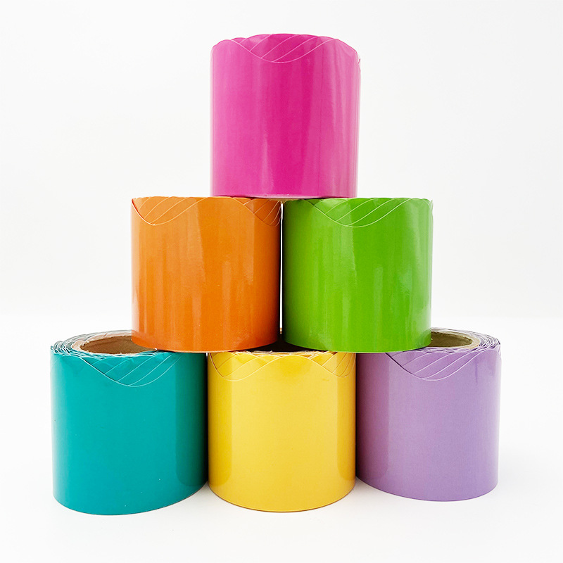 Macaron Morandi colorful wavy border blackboard edge decorative paper bulletin board border decorative paper