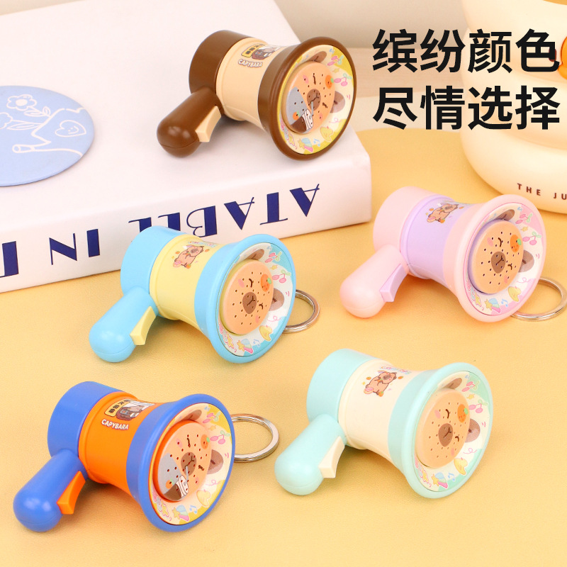 Picture of Wholesale of Small Handheld Loudspeaker Keychain Toys in the Shape of Capybara for School Bags and Accessories
