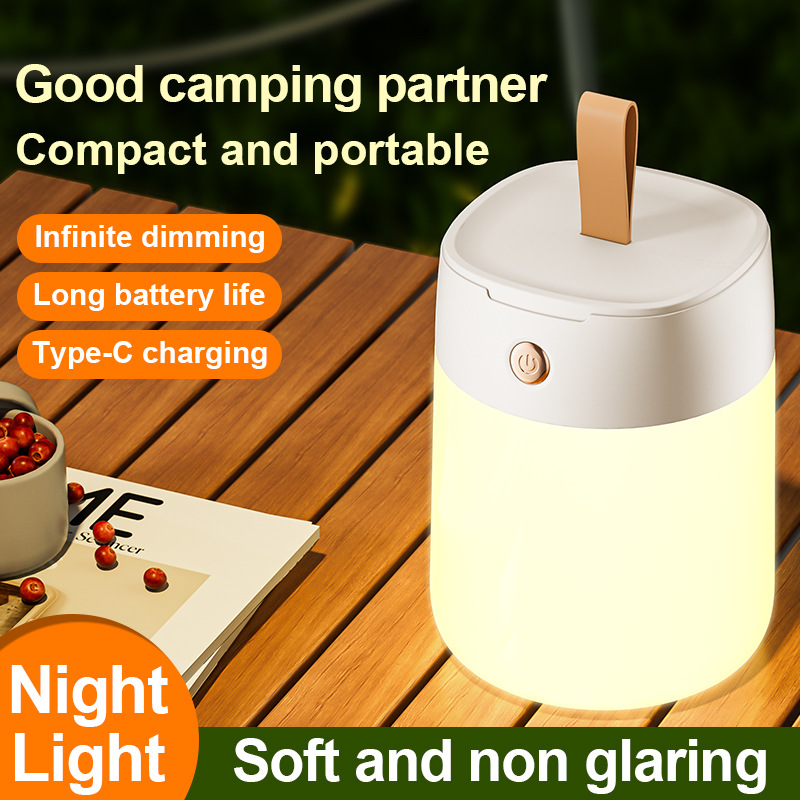 Xinbailu cross-border foreign trade nightlight rechargeable bedside lamp sleep lamp stepless dimming lamp camping nightlight