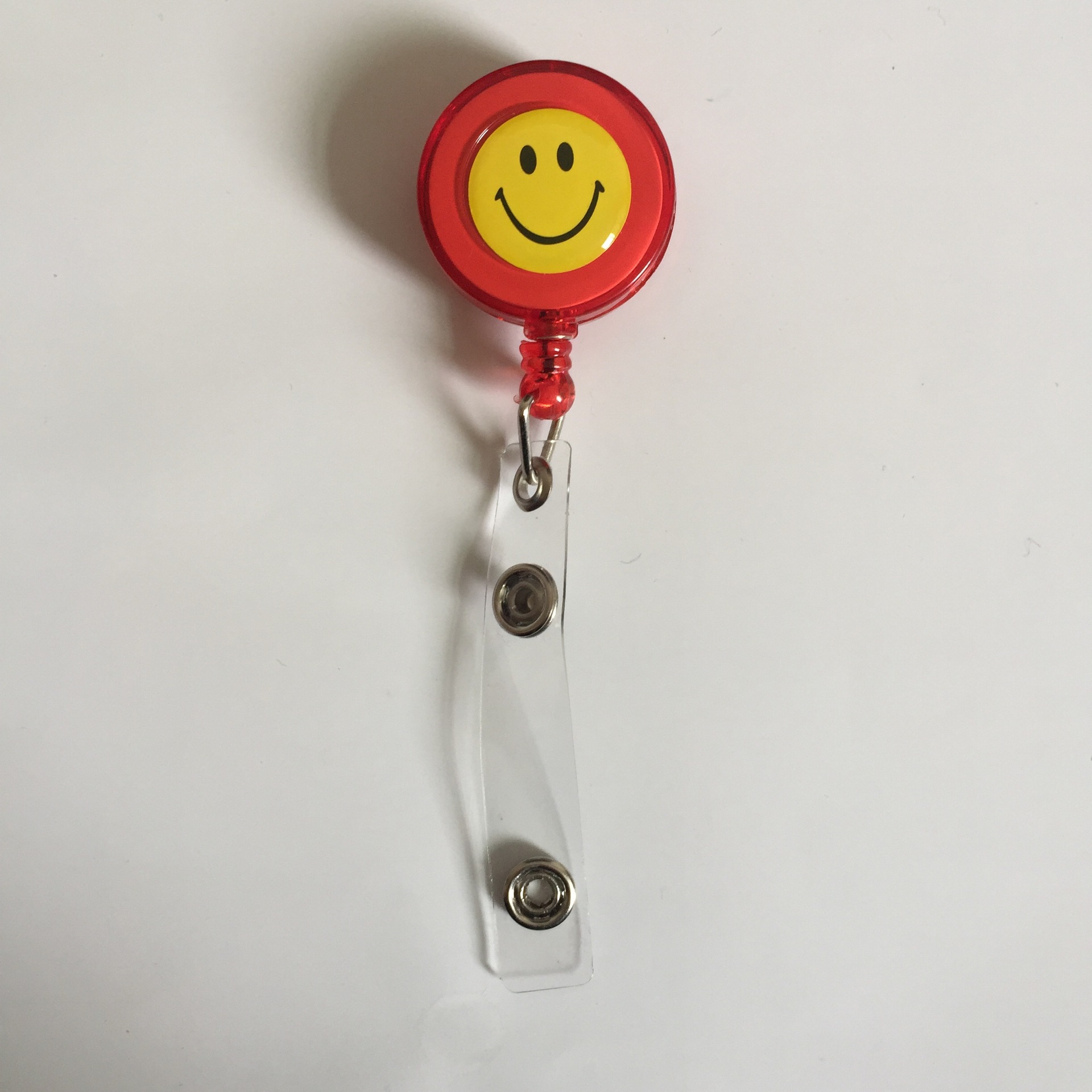 Picture of Factory wholesale LOGO smiley face easy pull buckle easy pull retractable buckle ID card set badge buckle key work card buckle