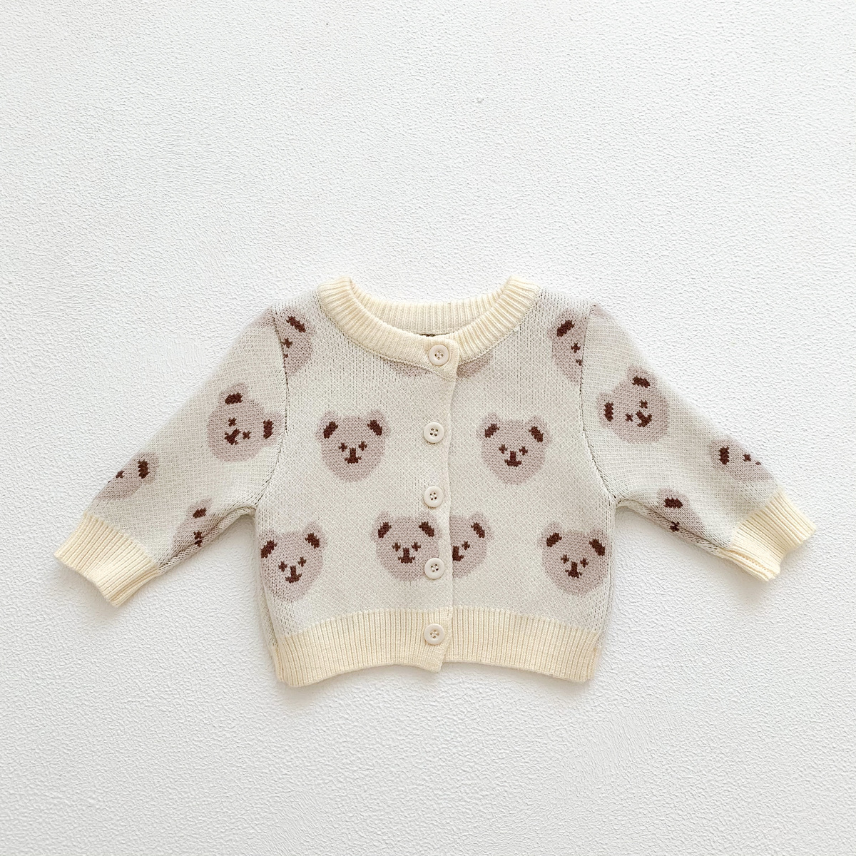 Picture of Girls' 2025 Autumn and Winter New Bear Sweater Jacket Baby Sling Bag Fart Harness Newborn One-Piece One-Year-Old