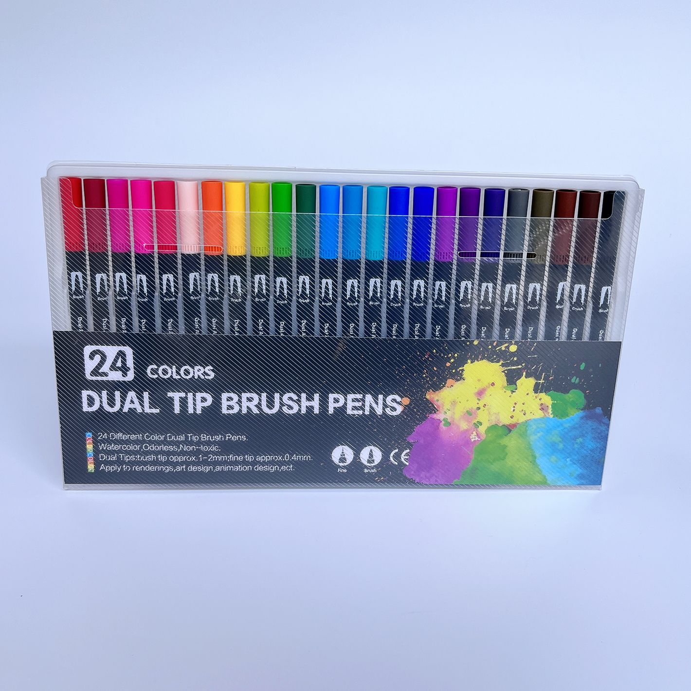 Picture of Amazon Double-Headed Hook Pen Color Marker Pen Soft-Head Watercolor Pen Art Supplies Children's Gift Painting Set