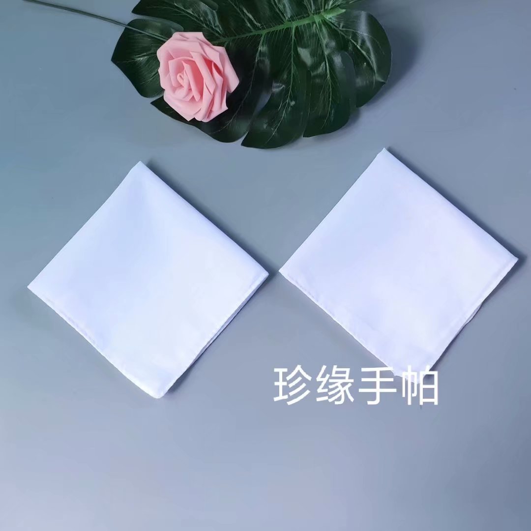 Picture of 28*28CM tie-dyed cotton handkerchief white gouache embroidery printing DIY hand-painted graffiti extension dyed small square towel wholesale