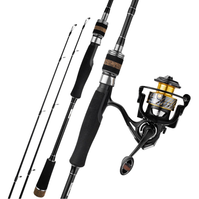 Yu famous fishing road sub-rod carbon straight handle double rod slightly MH/H super hard throwing rod sea rod light thunder strong suit fishing rod manufacturer