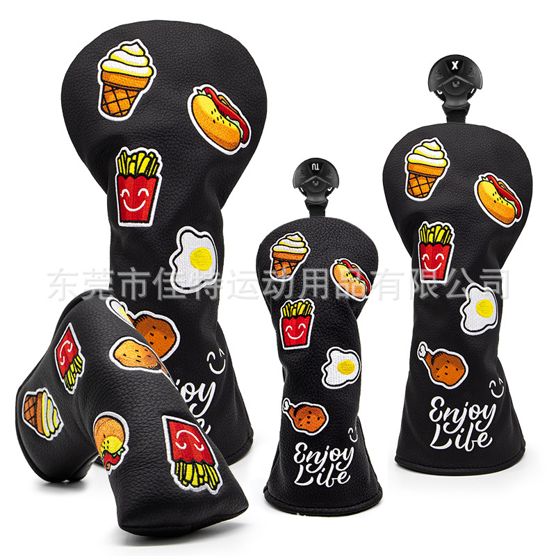 Factory Spot New Golf Club Set Wooden Club Set Driver Putter Set Club Head Cover Golf Supplies Gift