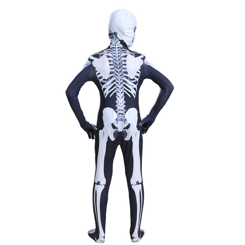 Picture of Halloween clothes spoof skeleton jumpsuit cosplay skeleton horror toy game parent party costume