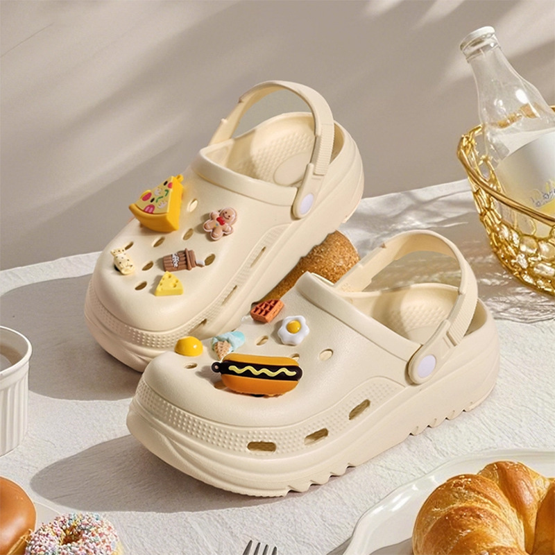 Thick Sole Cave Shoes Women's 2025 New Non-Slip Beach Sandals Shoes for Shit-Treading Eva Slippers Women's Summer Outer Wear