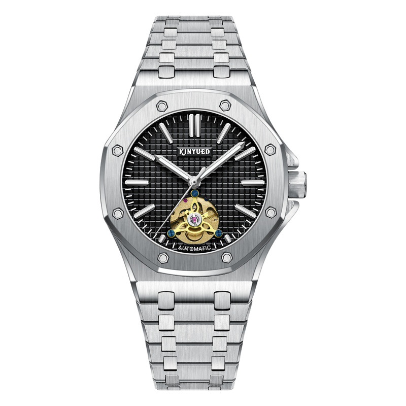 New 2023-kinyued Tourbillon mechanical watch automatic men's mechanical watch business Simple Men's Watch