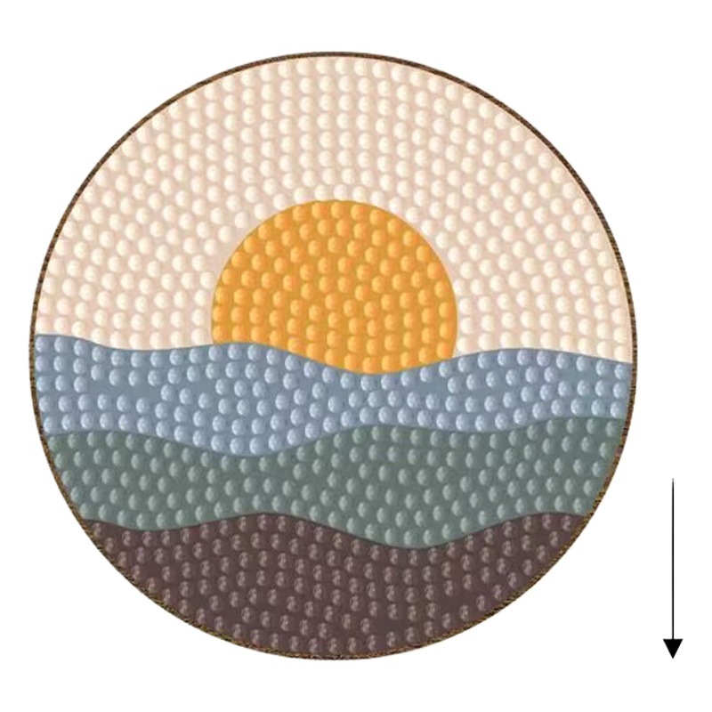Diamond Painting Coaster Placemat DIY Full Diamond Acrylic Round Mandala Christmas Valentine's Day Mosaic