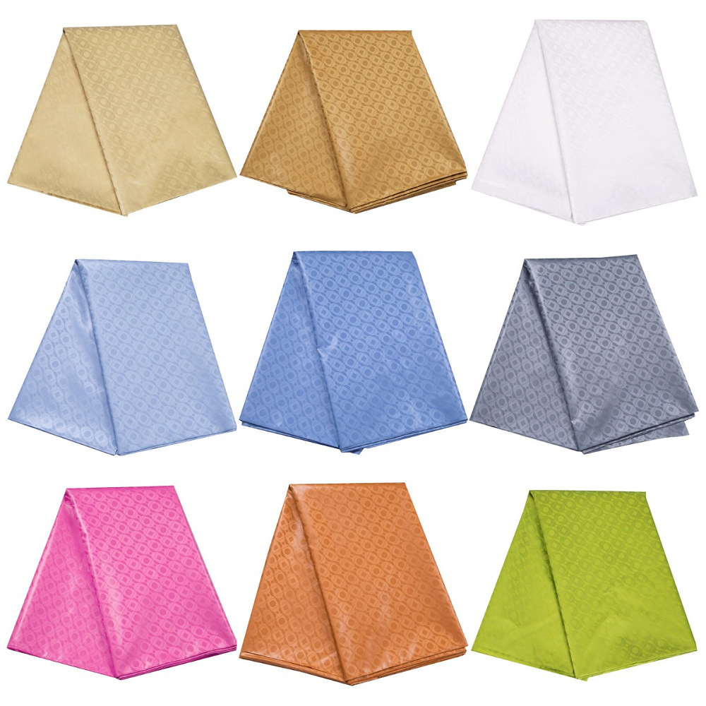 Cross Border Source African Jacquard Fragrance Fabric Nigeria Gowns Wedding Party Satin Solid Color Fabric