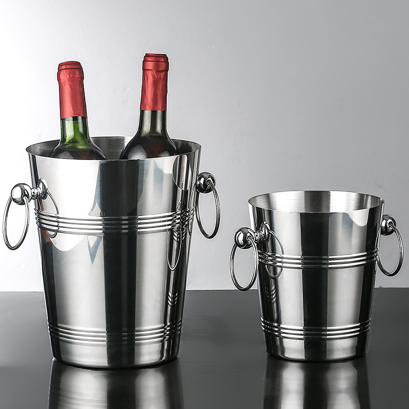 Picture of Stainless Steel Deer Head Ice Bucket KTV Bar Ice Bucket Champagne Bucket Commercial Beer Red Wine Bucket for Ice Cubes