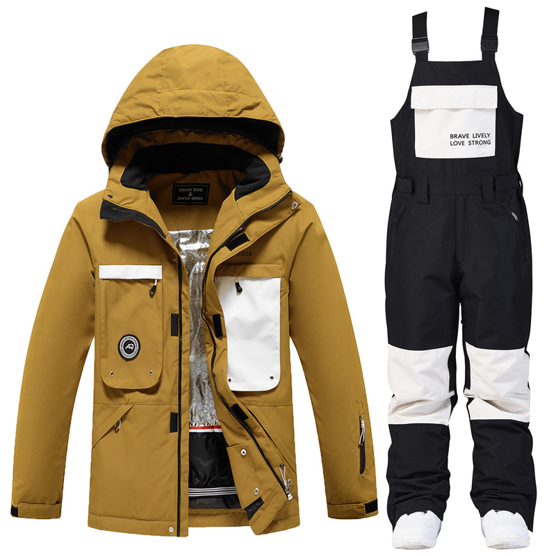 Picture of Women's Ski Suit Men's Winter Outdoor Windproof Waterproof Warm Thickened New Arrival Snowboard Double Ski Suit