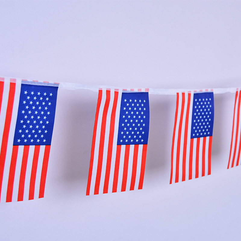 Picture of 14*21cm U.S. flag square string 20*28cm flag polyester flag string manufacturers in stock wholesale