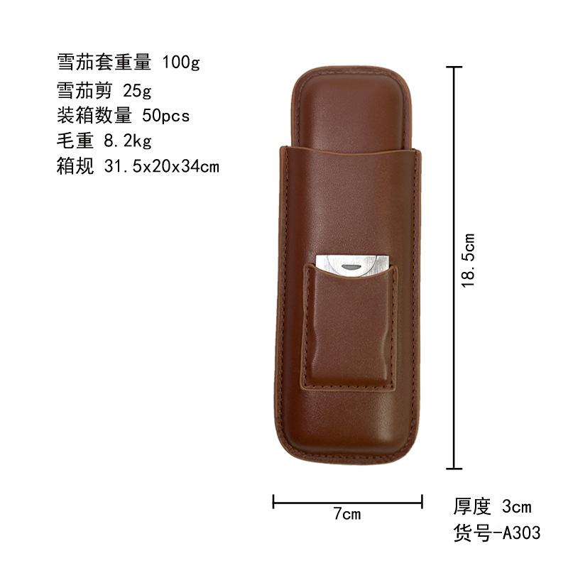 Picture of in stock Cuban Cigar Set for Cigar Shear Portable Goya Moisturizer Cowhide Travel Pack