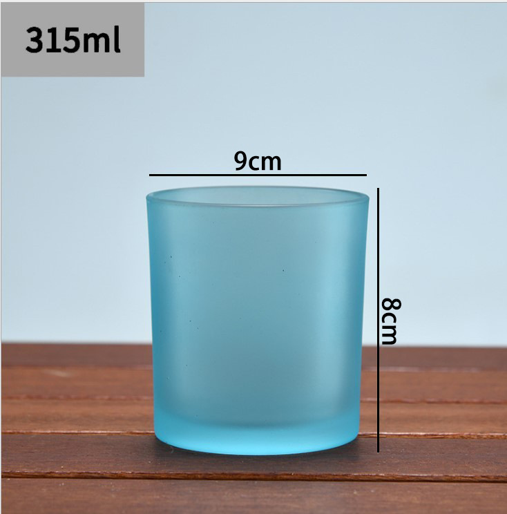 Picture of Wholesale DIY Flameless Scented Candle Cups Empty Colored Glass Jars Transparent Sprayable Glass Bottles with Screen-Printed Text