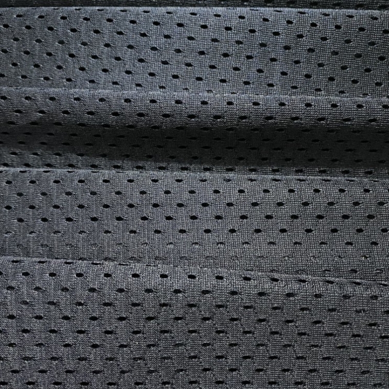 Spot 75D light hole cloth polyester light mesh fabric sportswear jersey vest fabric bullet hole mesh fabric