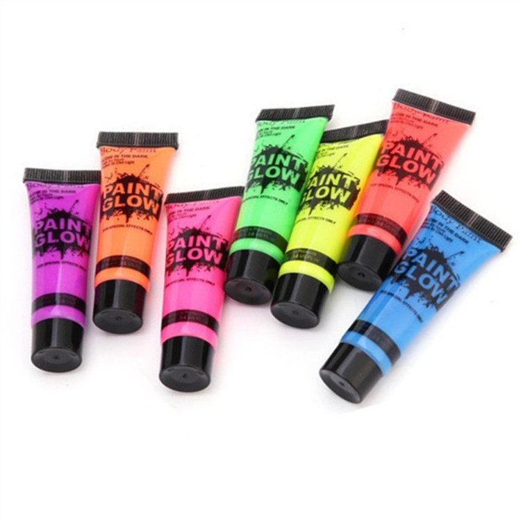 Picture of Cross-border water-based fluorescent face paint fluorescent paint hand-painted paint Halloween face painting diy paint wholesale