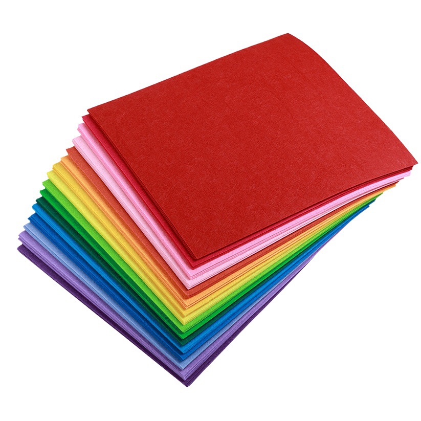 Children's Making Diy Non-woven Felt Fabric Thickness 1mm Color A4 Non-woven Fabric Kindergarten Decoration Handmade Non-woven Fabric