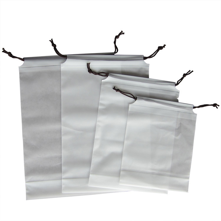 Picture of Bundle pocket EVA frosted towel packaging bag storage finishing leggings clothing underwear plastic universal drawstring bag