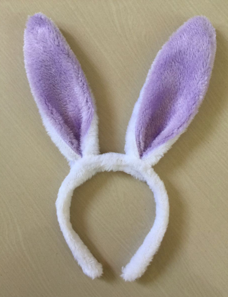 Picture of Easter Bunny Ears Headband Sequined Easter Bunny Plush Bunny Girl Small Animal Headband Props