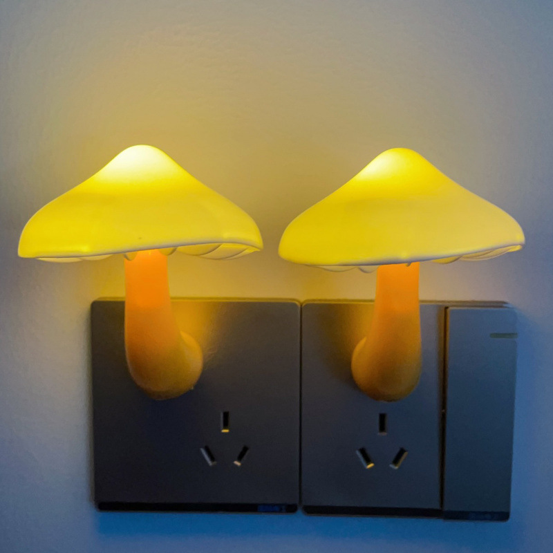 Picture of Mushroom light control night light plug in light night use bedroom baby feeding bedside sleep induction eye protection creativity