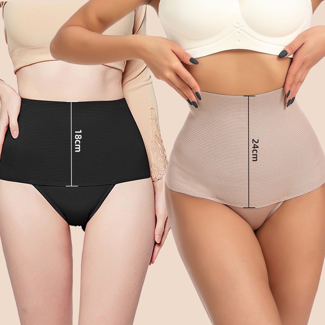 New High-Waisted Tummy-Control Pants for Women, Butt-Lifting Pants, Body-Shaping Pants, Postpartum Shaping, Tummy-Tightening, Butt-Lifting, Shaping Underwear, Waistband