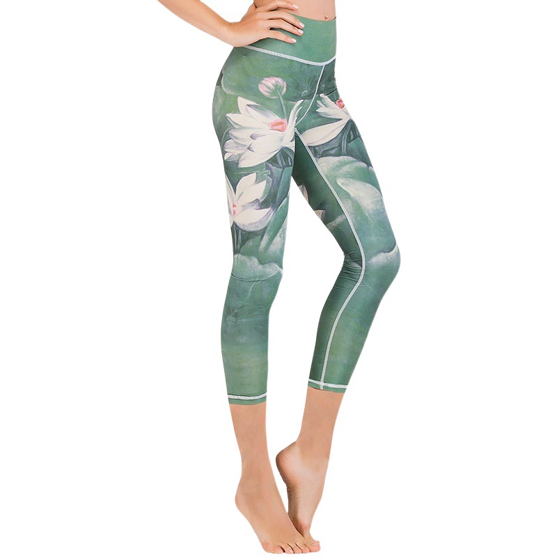 2025 Three-Quarter Yoga Pants European and American High-Waisted Hip-Lifting High-Elastic Quick-Dry Sports Fitness Pants Domestic Wholesale Manufacturer Shapewear