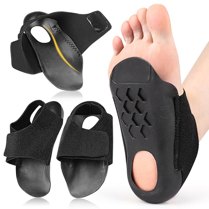 Cross-border New Velcro Foot Arch Insole XO Type Leg Inversion Half Pad Support Wearable Shoes Foot Arch Heel Cover