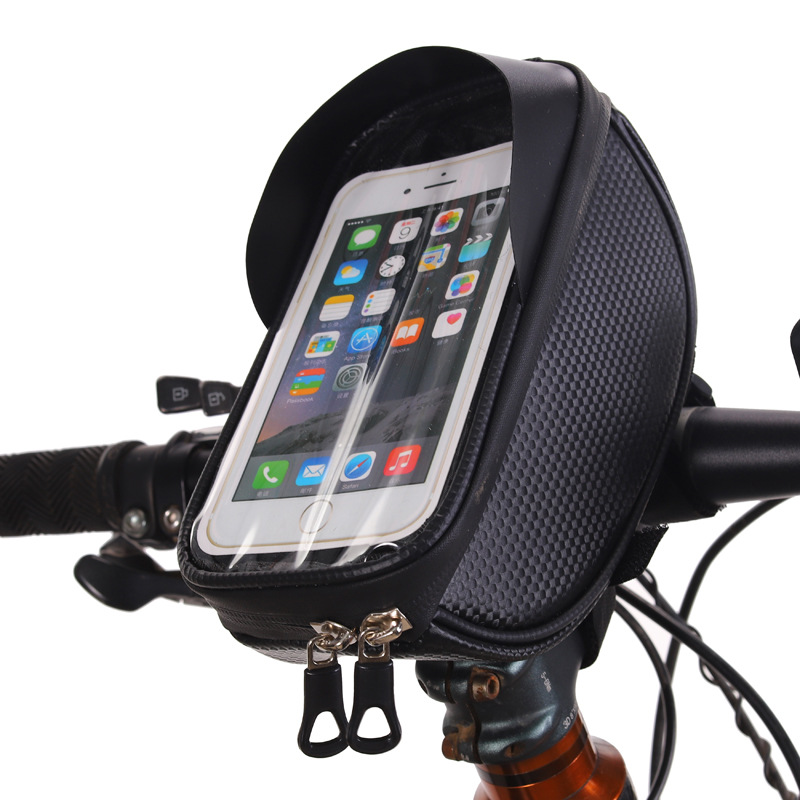 Bicycle Touch Screen Large Capacity Front Handlebar Bag Riding Mobile Phone Rainproof Navigation Bag Top Tube Bag Front Head Bag