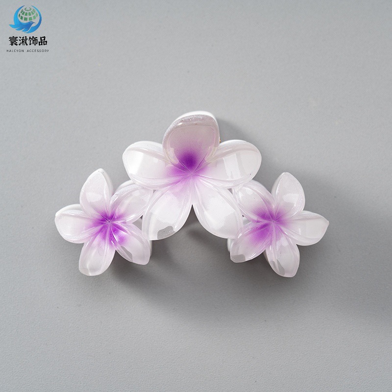 Picture of Cross-border egg flower clip large high-grade gradient Flower hairpin back head updo ponytail shark clip headdress