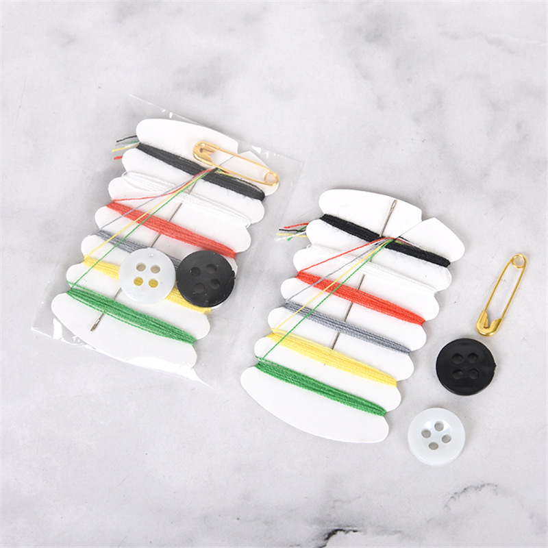 Picture of Household sewing kit disposable six-thread ordinary buckle sewing kit travel hotel hand stitching storage bag color sewing box