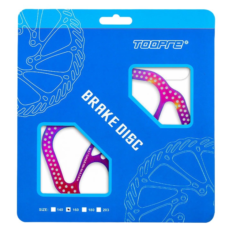 Toopre Bicycle Disc 160/180 Colorfulful Mountain Bike Disc Colorful Cut Out Ultra-Light Six-Nail Brake Pad