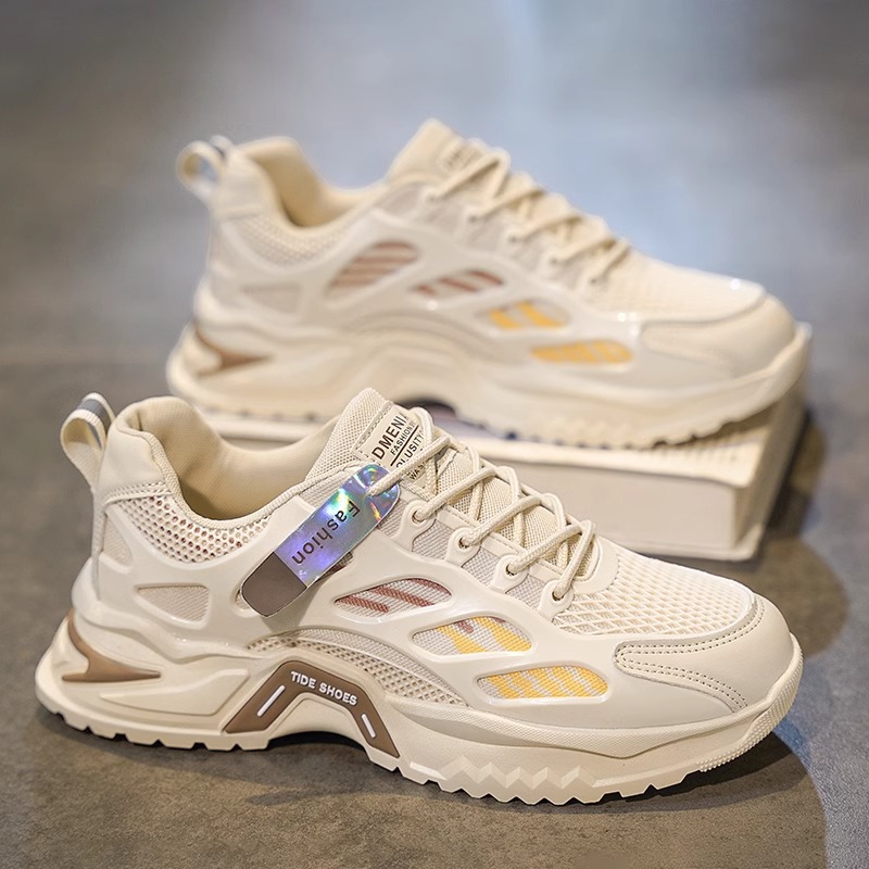 Summer Men's Shoes Breathable 2024 New Teenager Casual All-match Sports Shoes Running Mesh Heightened Torre Shoes