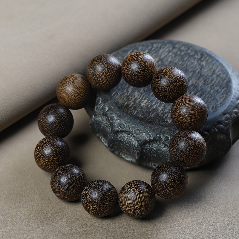 Picture of Vietnam Nha Trang Bai Qinan Ailwood 20 Bracelet Submerged Old Material Wen Play Men's and Women's Single Circle Buddha Bead Bracelet