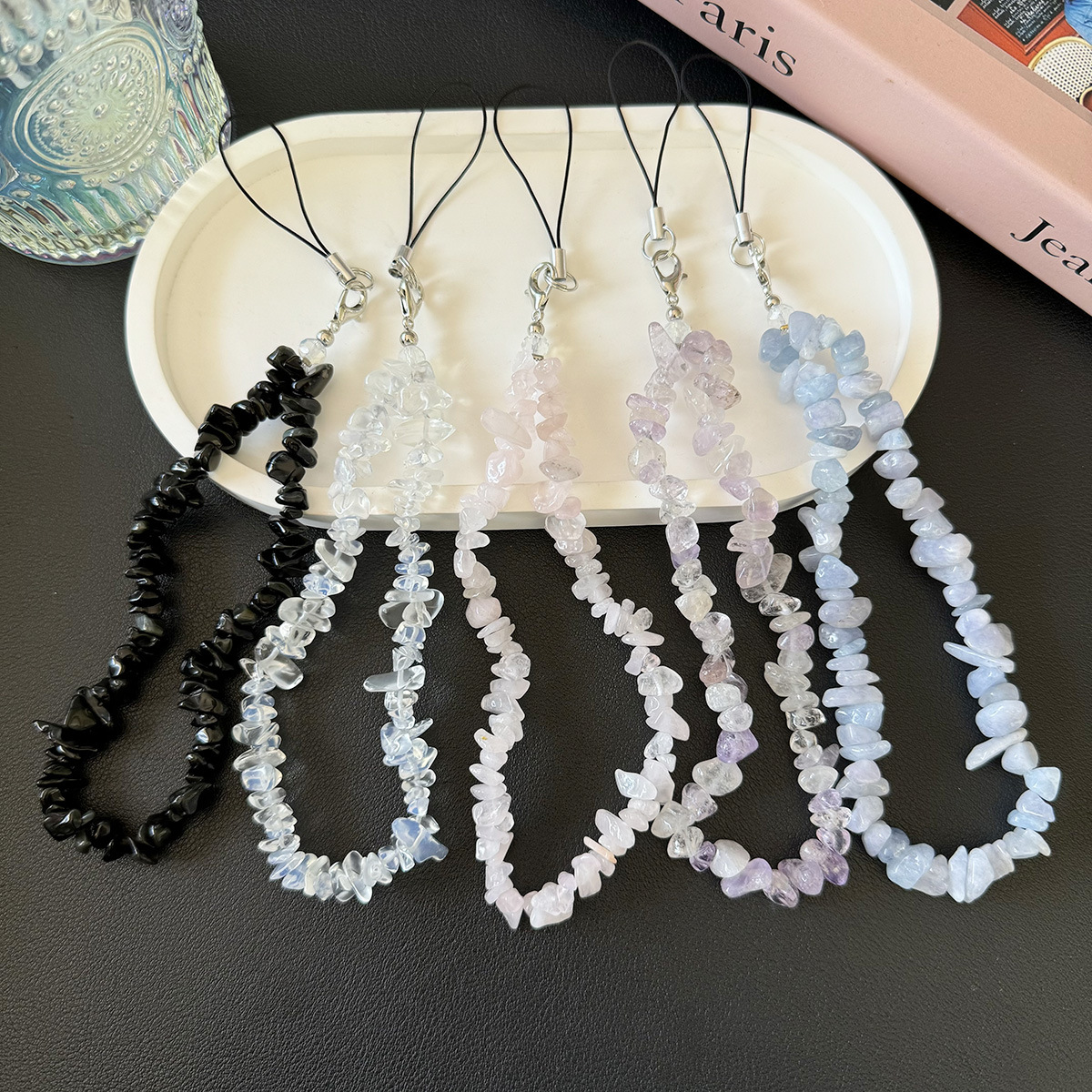 Europe and the United States cross-border hot gravel mobile phone chain beaded mixed high-end fashion crystal wrist anti-lost lanyard wholesale