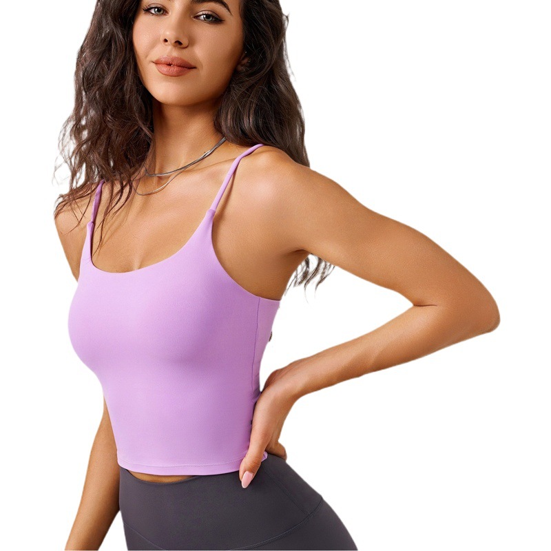 2025 Cross-Border New Sling Fitness Vest All-In-One Shock-Proof Push-Up Antibacterial U-Shaped Beautiful Back Sports Bra for Women