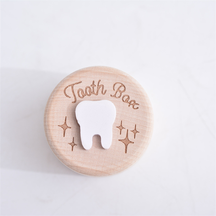 Picture of Cross-Border Wooden Children's Deciduous Tooth Box Creative Children's Wooden Tooth Storage Box Multi-Specification Commemorative Collection Box